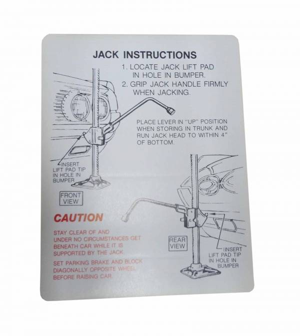 Jack Instructions Decal