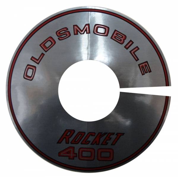 68-68 Oldsmobile 442 400 CI 4-V 11' Silver VINYL Air Cleaner Decal - Each D00264