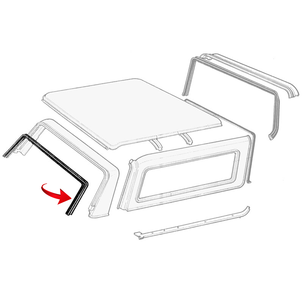 Tailgate Glass Run Channel On Shell