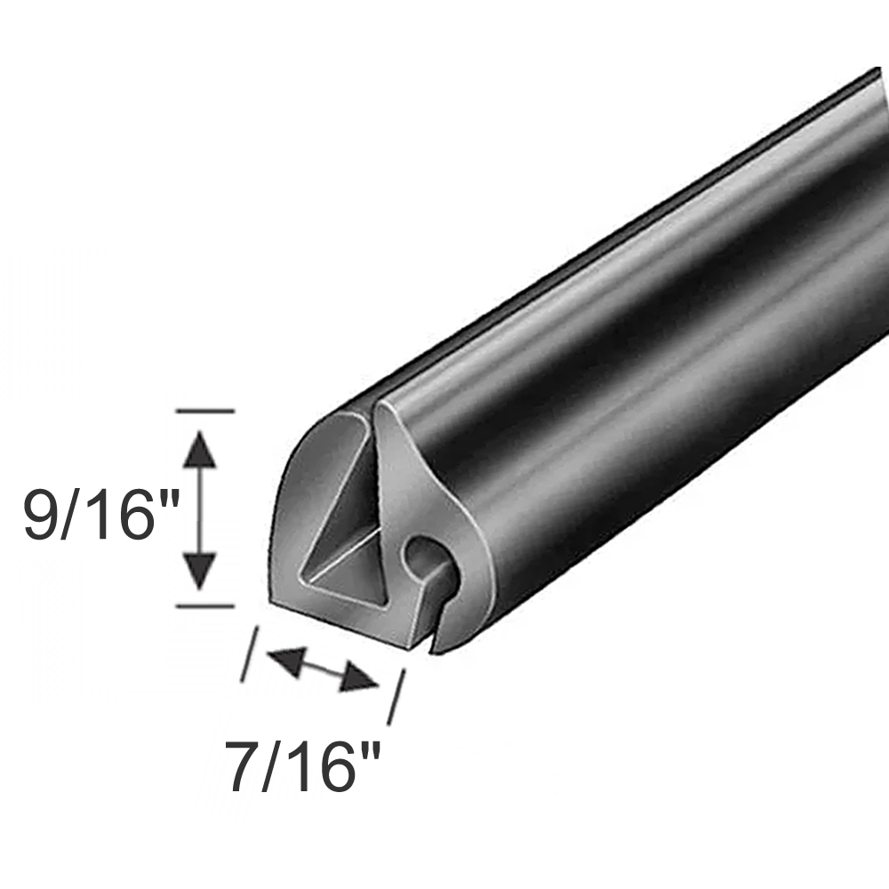 General Use Fixed Glass Seal / Glass Setting Channel 9/16" Tall x 7/