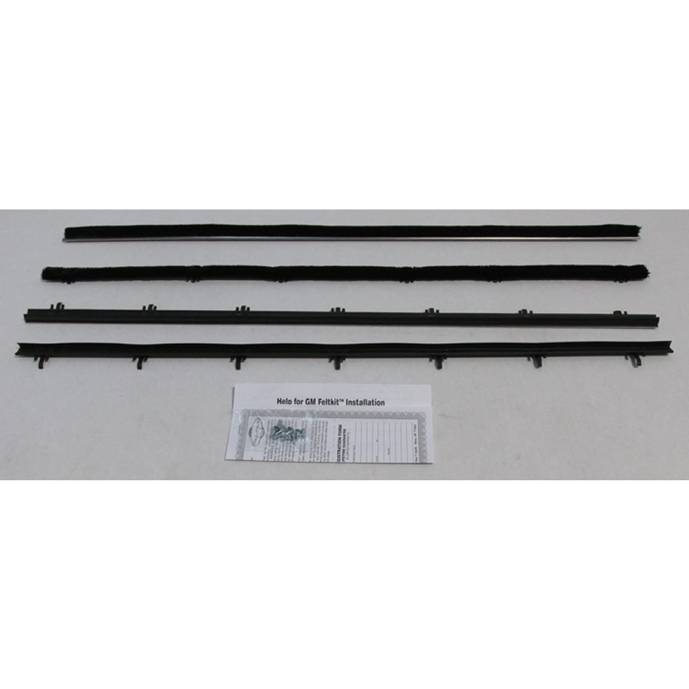 For 1978-1987 Chevy El Camino Door Beltline Window Felt Sweeps – 4 Piece Set (PRP)