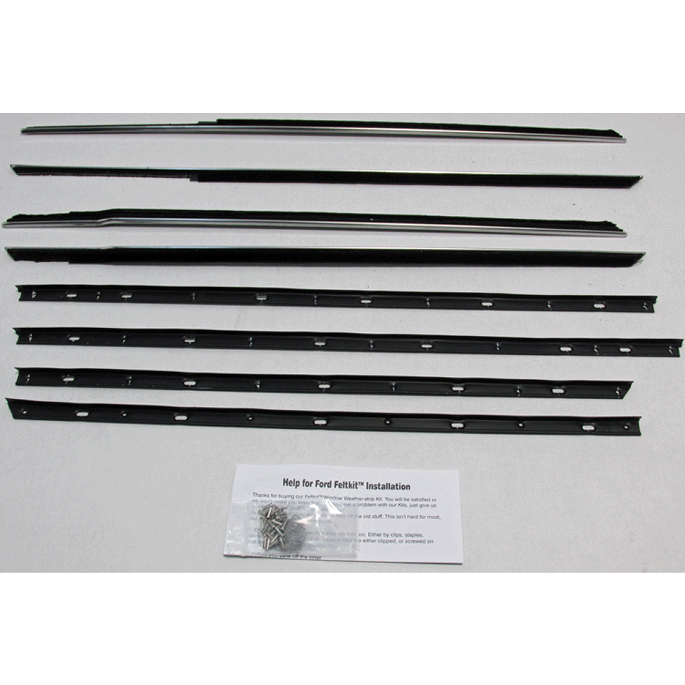 Pair Front Door Weatherstrip Seals For 1965-66 Ford Mustang – Dynacorn OE Spec