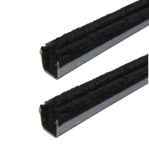 Rubber The Right Way - Window Run Channel - Rigid - Pair of 4' Strips - 25/64" Tall 7/16" Wide