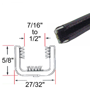 thumbnail image 2 of 10pcs NOS GM Chevy Side Door Glass Window Channel Run Weatherstrip Clips 55-80 2 of 4
