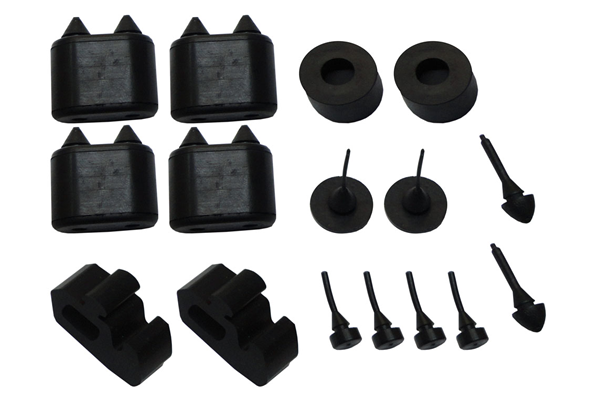Rubber The Right Way - Rubber Bumper Kit - 16 piece - Includes: Door, Hood, Trunk, Glove Box & Ash Tray / Console