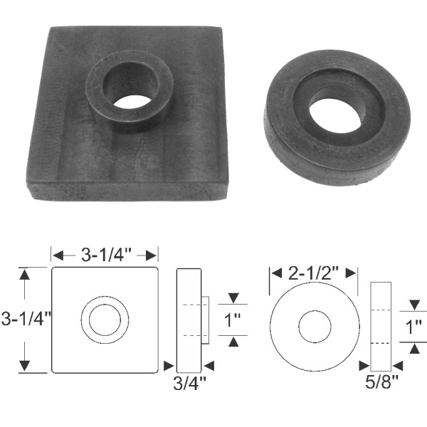 Rubber The Right Way - Body Mounting Pad Kit - Rear