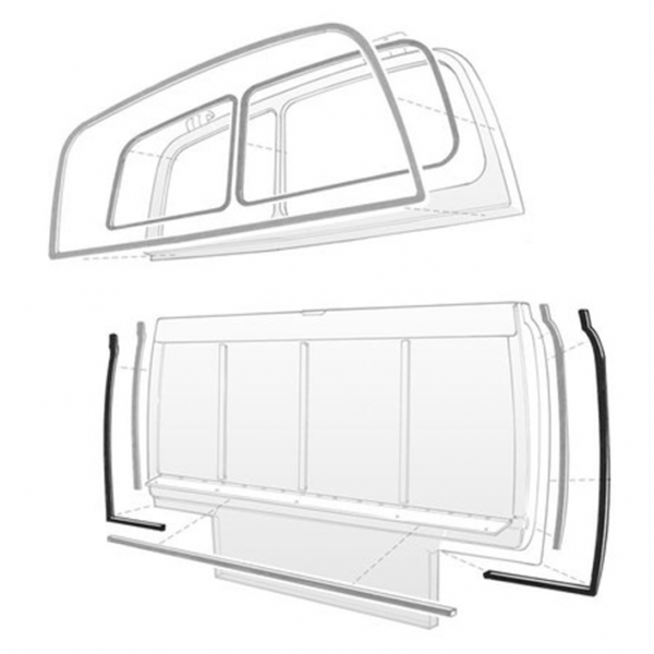 Rubber The Right Way - Tailgate Side & Bottom Seals - For Metal Tailgate