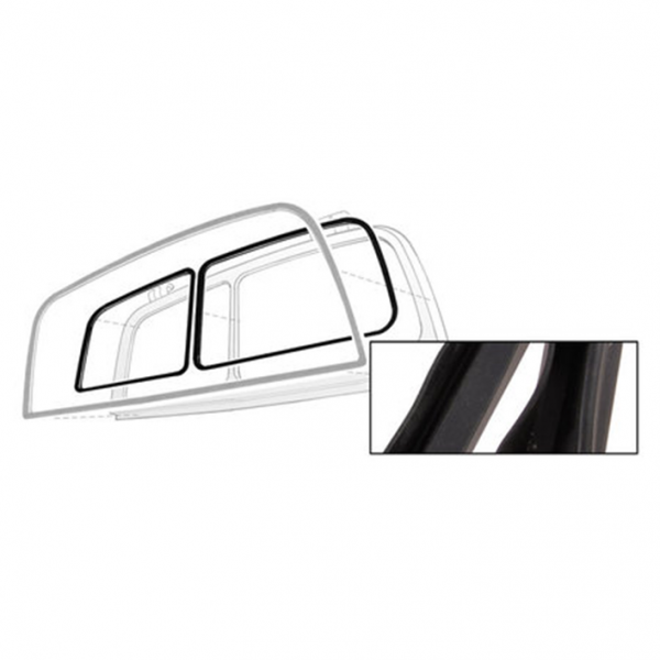 Rubber The Right Way - Rear Window On Liftgate Weatherstrip - With Lip