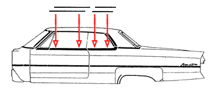 Rubber The Right Way - Windowfelt Kit - 4 Piece - Inner & Outer On Doors - Pre-Cut & Formed As Original