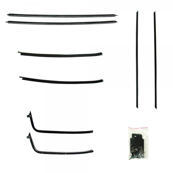 Rubber The Right Way - Beltline Weatherstrip - Complete 8 Piece Kit - Pre-Cut & Formed As Original