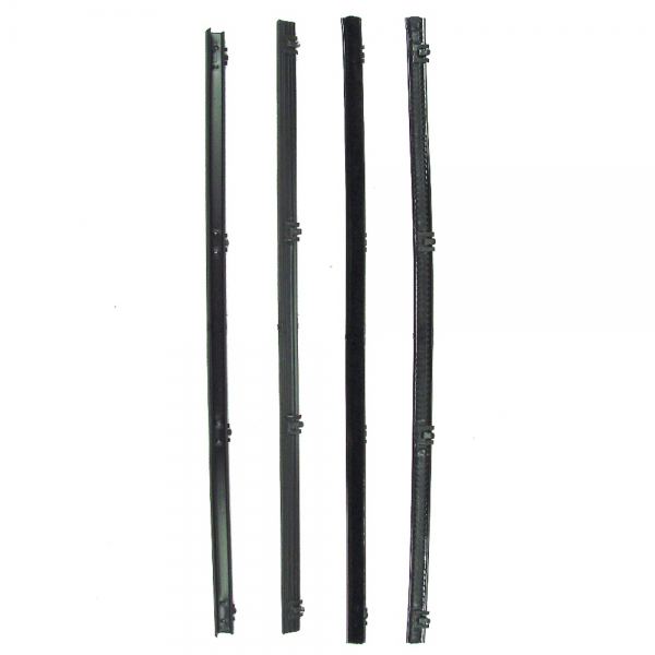 Rubber The Right Way - Beltline Weatherstrip - Rear Door - Black Bead - 4 Piece Kit