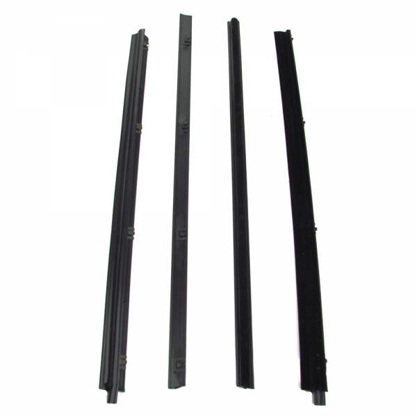 Rubber The Right Way - Beltline Weatherstrip - Also Called Window Sweeps, Felts Or Fuzzies - 4 Pc. Kit - Models With Vent Windows