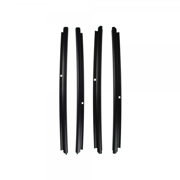 Rubber The Right Way - Beltline Weatherstrip - Outer For All 4 Doors - Also Called Window Sweeps, Felts Or Fuzzies - 4 Pc. Kit
