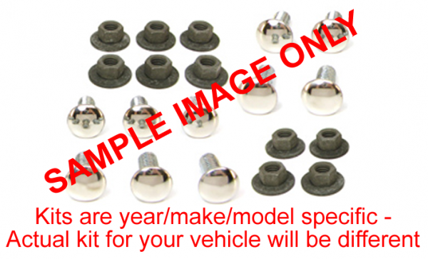 Rubber The Right Way - Bumper Bracket Mounting Kit - Rear 21 pc.