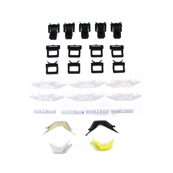Rubber The Right Way - Windshield Trim / Molding Clip Kit - 27 pc. For Models With Chrome In Side Moldings