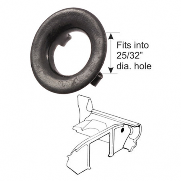 Rubber The Right Way - Metal Wire Grommet - Inner Fender & Radiator Support - Fits 25/32" hole
