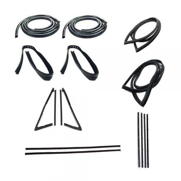 Rubber The Right Way - Master Weatherstrip Kit - With Large Back Window / With Windshield Trim / With Chrome Beltline