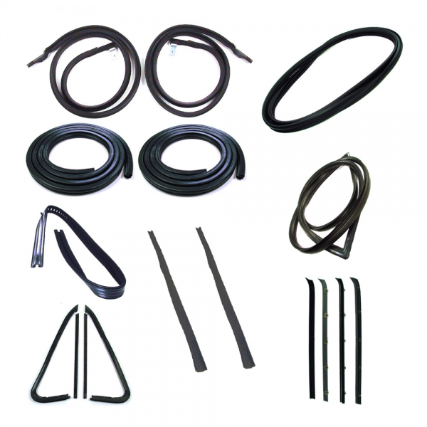 Rubber The Right Way - Master Weatherstrip Kit - With Black Windshield lock strip