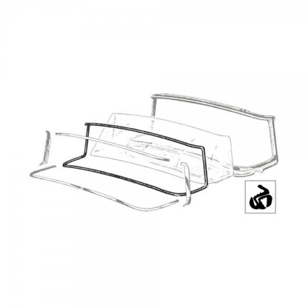 Rubber The Right Way - Windshield Seal - With Groove For Trim