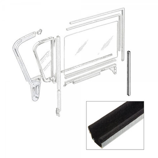 Rubber The Right Way - Door Glass Run Channel - Rear / Lock Side