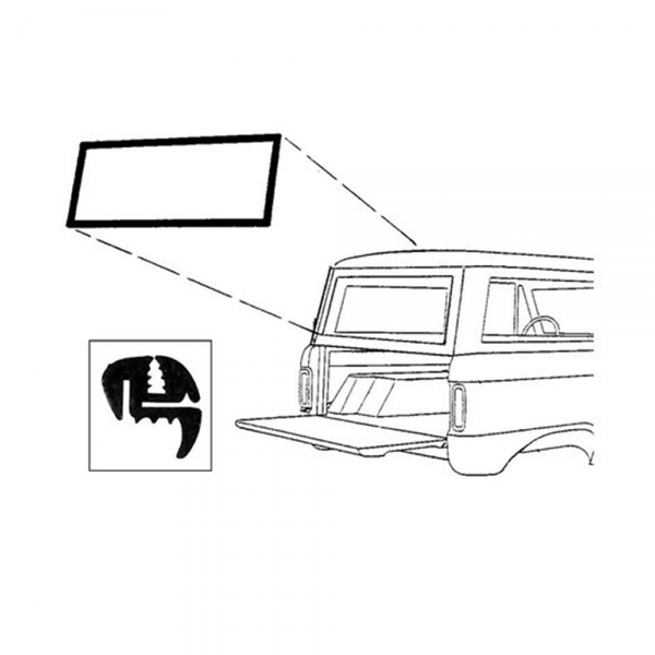Rubber The Right Way - Back Window Seal - In Lift Gate - With Chrome