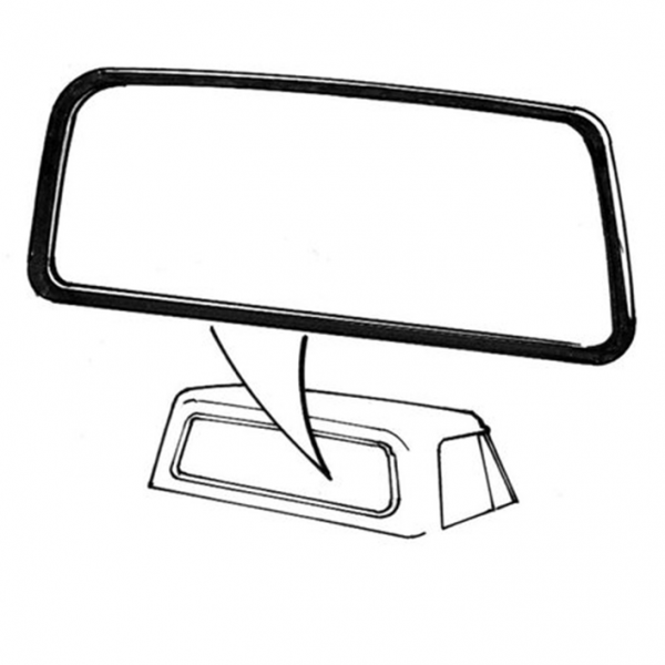 Rubber The Right Way - Back Window Seal - Groove for Narrow Chrome Trim