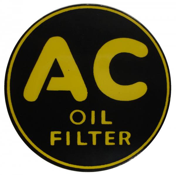 Rubber The Right Way - "AC" Oil Filter Decal - 2"