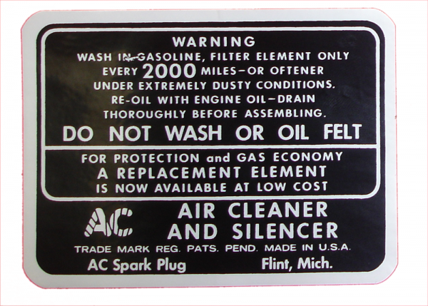 Rubber The Right Way - Dry Style Air Cleaner Decal