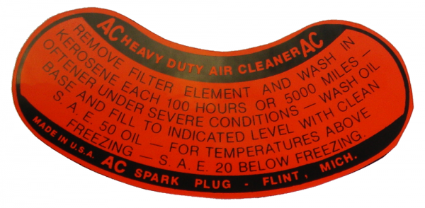 Rubber The Right Way - Oil Bath Air Cleaner Decal