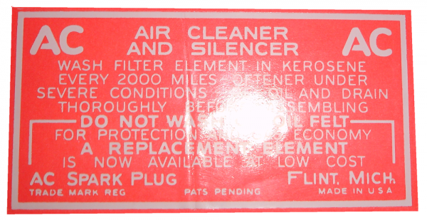Rubber The Right Way - Dry Style Air Cleaner Decal