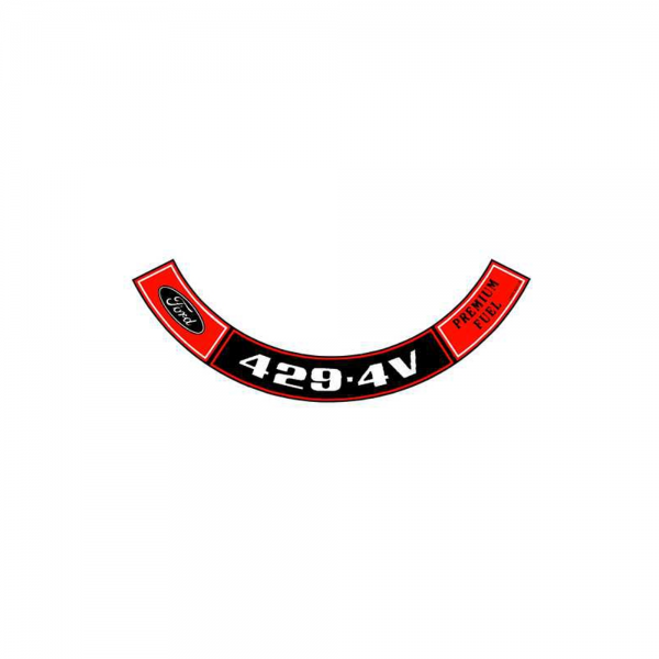 Rubber The Right Way - 429 4V Air Cleaner Decal