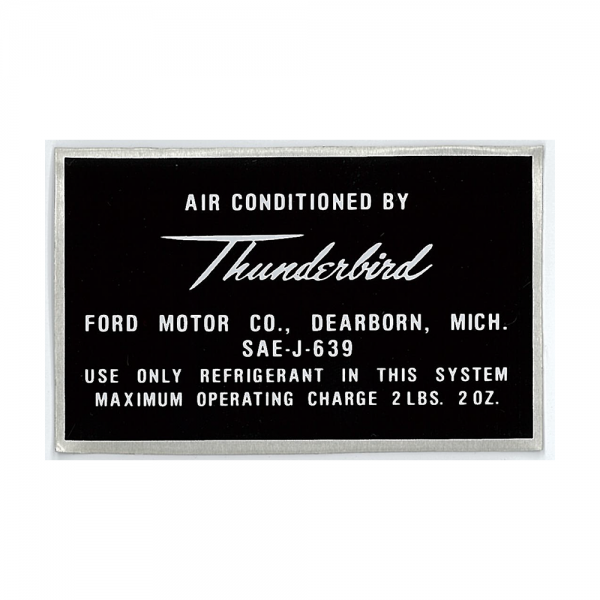 Rubber The Right Way - AC Tag - "Air Conditioned by Thunderbird"
