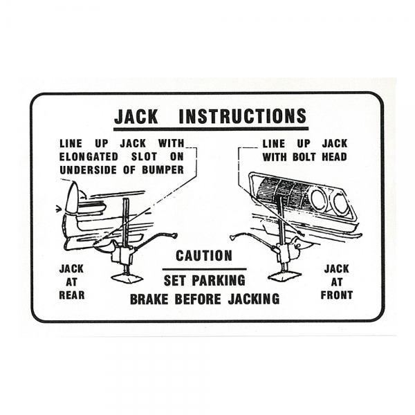 Jim Osborne Reproductions - Jack Instructions Decal