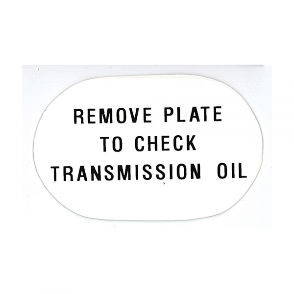 Rubber The Right Way - Automatic Transmission Check Plug Decal - In Trunk