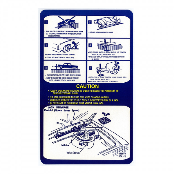 Jack Instructions Decal