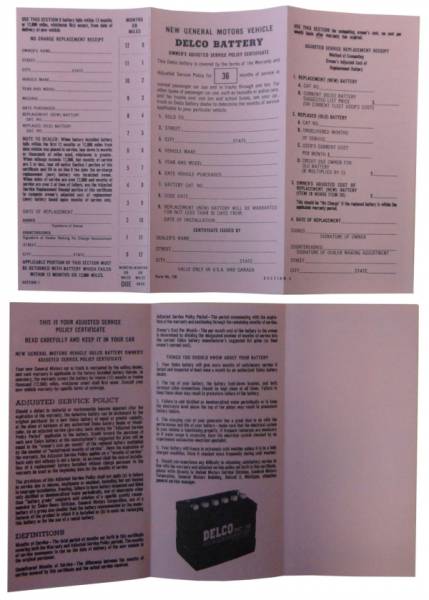 Rubber The Right Way - Delco Battery Owners Certificate