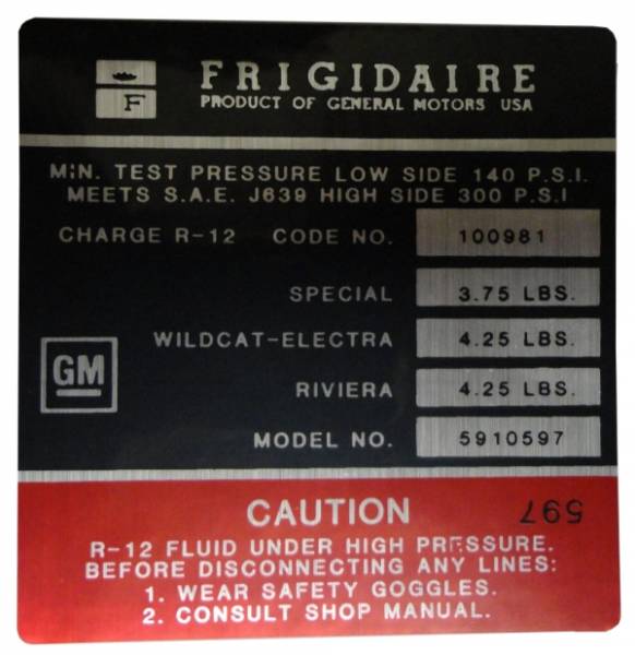 Rubber The Right Way - Frigidaire AC Compressor Decal