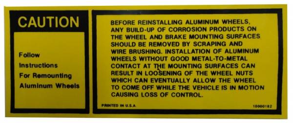 Rubber The Right Way - Aluminum Wheel Instructions Decal