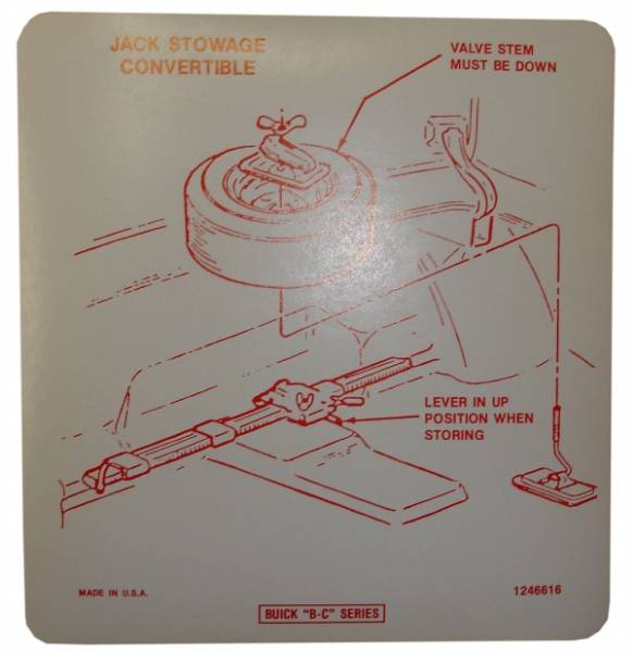 Rubber The Right Way - Tire Stowage Decal - Regular Wheel