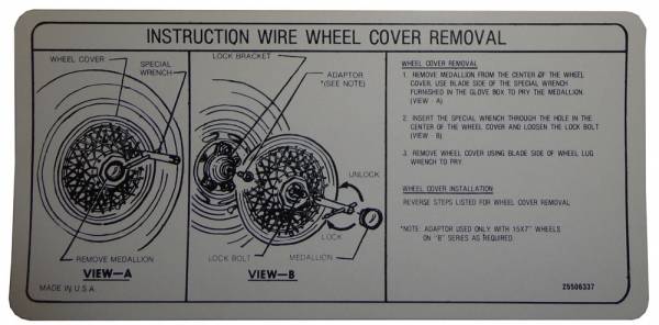 Rubber The Right Way - Trunk Wheel Cover Insert Instructions Decal