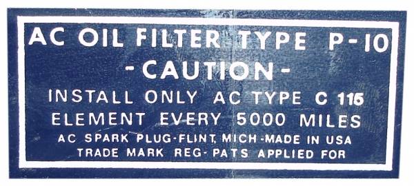 Rubber The Right Way - Oil Filter Decal - P10 C115