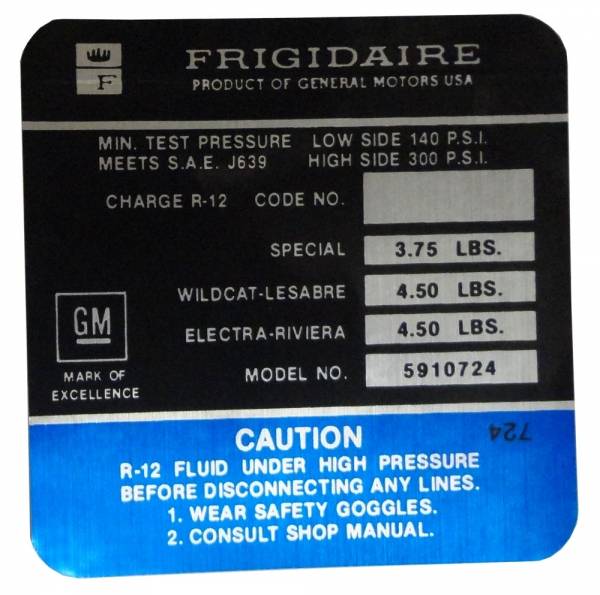 Rubber The Right Way - Frigidaire AC Compressor Decal