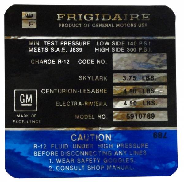 Rubber The Right Way - Frigidaire AC Compressor Decal