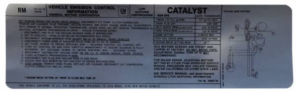 Rubber The Right Way - Automatic Transmission Emission Decal - 301