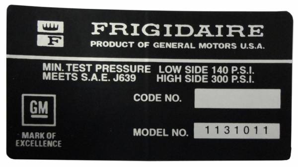 Rubber The Right Way - Frigidaire AC Dryer Decal