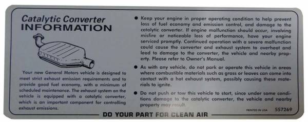 Rubber The Right Way - Catalytic Converter Decal