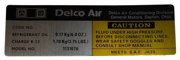 Rubber The Right Way - Delco AC Dryer Decal