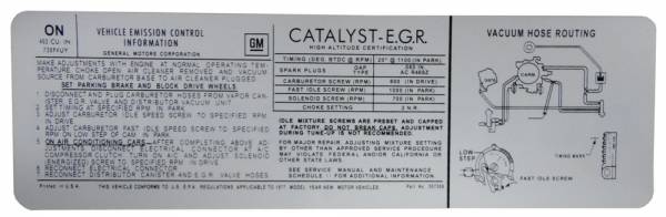 Rubber The Right Way - Automatic Transmission Emission Decal - 403 HI-ALT