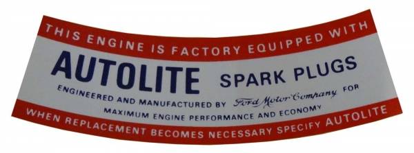 Rubber The Right Way - Autolite Spark Plug Air Cleaner Decal
