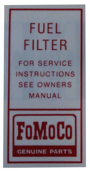 Rubber The Right Way - Fuel Filter Decal